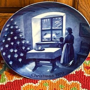 Kaiser Waiting For Santa Claus 1970 Christmas Plate NWOT